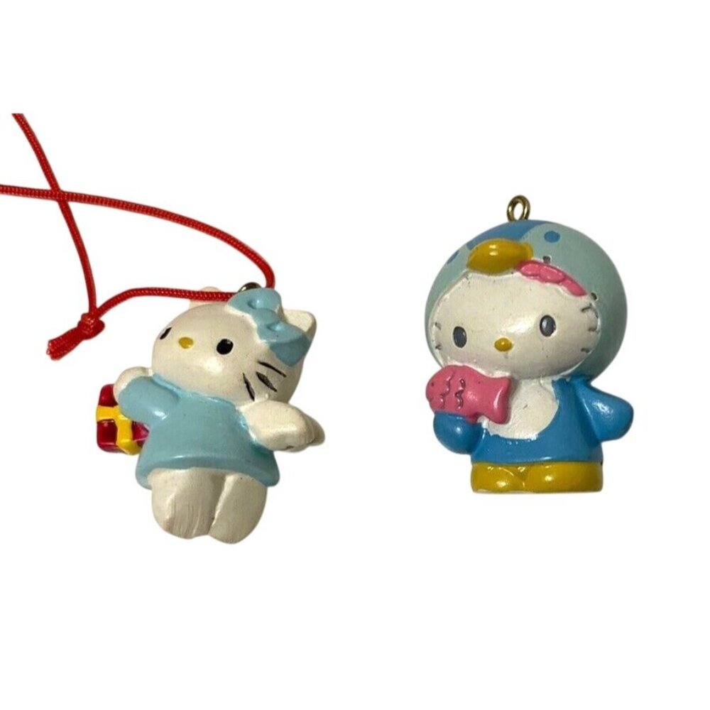 Vintage Hello Kitty Sanrio Smiles Mini Miniature Christmas Ornaments 2000 2003